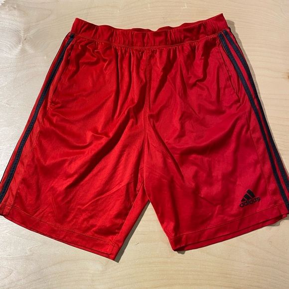 Adidas Men's Red Climalite Athletic Shorts XL (LU) - Picture 1 of 12
